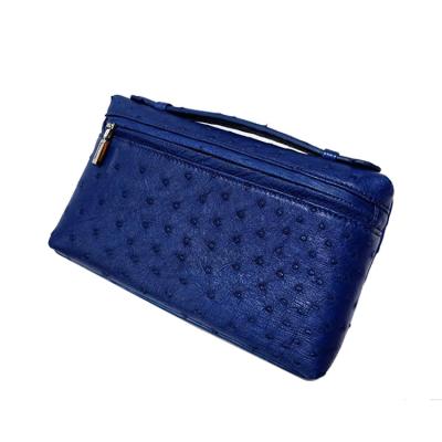 China Genuine Ostrich Skin Clutch Bag High Quality Real Leather Ladies Ostrich Skin Clutch Bag Ladies Genuine Leather Clutch Bag for sale