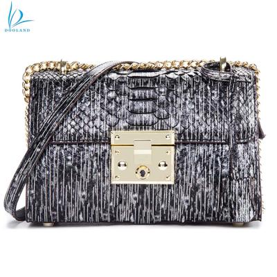 China ENGLAND STYLE Real Exotic High Quality Python Skin Leather Shoulder Bag for sale