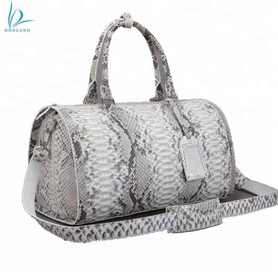 China Duffel bag luxury high quality men genuine python leather travel bag, leather duffel bag for sale