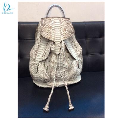 China New Style High Quality Ladies Tote Bag Genuine Python Leather Skin Backpack for sale