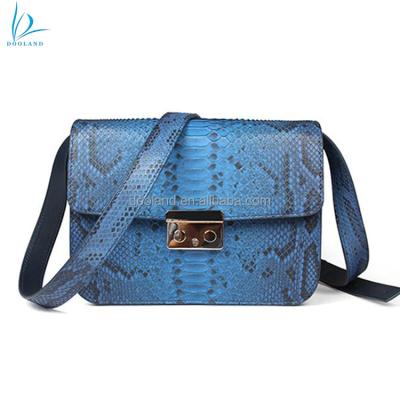 China TOGGLE BAG Ladies Exotic Hot Selling Real Python Skin Leather Shoulder Bag for sale