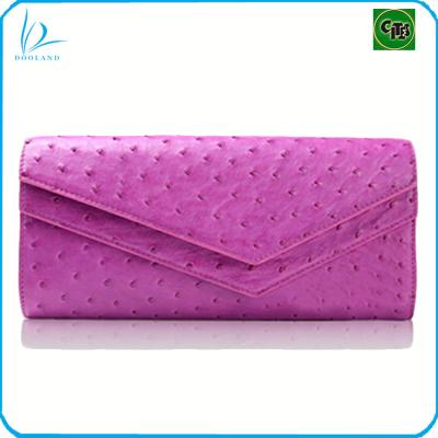 China Hot Selling Genuine Shoulder Bag Ostrich Leather Shoulder Bag, Leather Clutch Bag For Women for sale