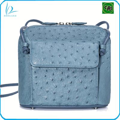 China Backpack Luxury High Quality Women Real Genuine Ostrich Skin Leather Shoulder Bag for sale