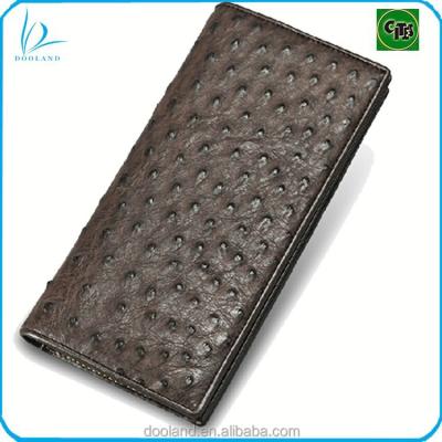 China Premium genuine ostrich design ostrich leather wallet elegant genuine leather from craftsmenship for sale