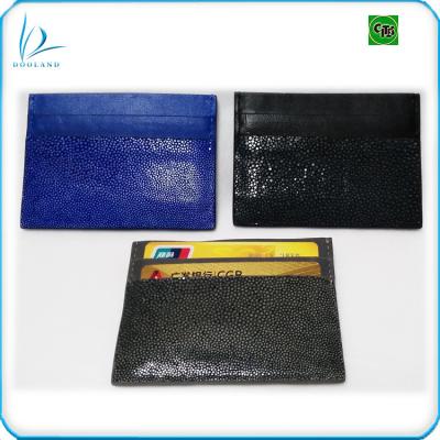 China luxury exotic real stingray stingray skin leather card wallet holder for sale