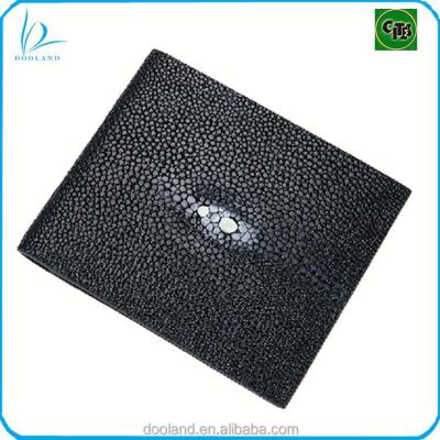 China Stylish Wallet Design Well Polished Genuine Stingray Leather Wallet for sale