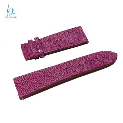 China Hot Selling Genuine Stingray Skin Leather Watch Strap for sale