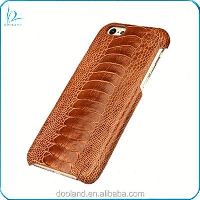 China Quality Genuine Ostrich Real Ostrich Leather Luxury Genuine Ostrich Skin Case For iphone 6 for sale