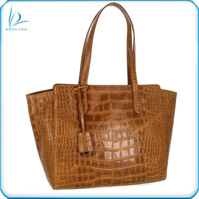 China Hot Selling Genuine Crocodile Embossed Leather Handbag Women Handbag for sale