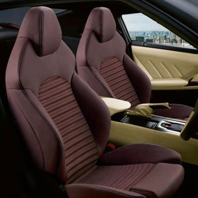 China Wholesale Breathable Luxury Backrest And Simple Color Automobile Car Sightseeing Accessories Full Set 5D Car Interior Leather Seat Cover for sale