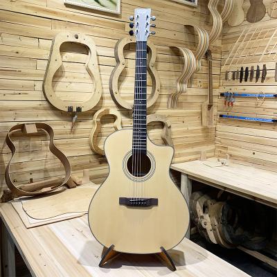 China Cheap Basswood FYCW Acoustic Guitar Professional Solid High Gloss Body Top Acoustic Guitar for sale