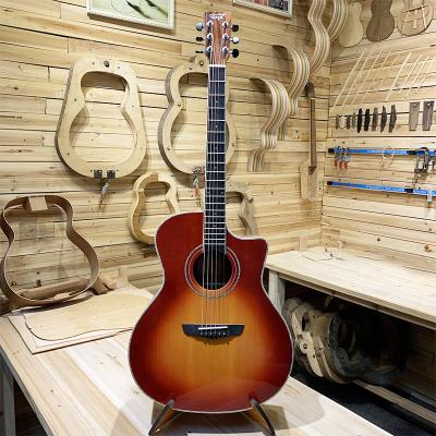 China Basswood FYCW FYCW Custom 5 String Bass Guitar Active Handmade Guitar Solid Wood Acoustic Guitar For Travel for sale