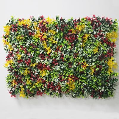 China UV proof mixed color outdoor water proof boxwood hedge grass tile for wall background factory supply for sale