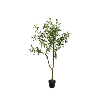 China Living Room Decor Fake Olive Tree Artificial Fake Olive Silk Tree Greenery Potted Plant for Home Office Decor for sale