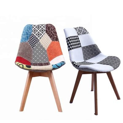 China Color Adjustable Fabric Covered Chair Patchwork Wholesale Price Modern Dining Chair (Other) for sale