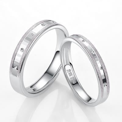 China CLASSIC Couples Rings Sterling Silver Pair Female Male Rings Set Design Qixi Valentine's Day Gift Drop Shipping for sale