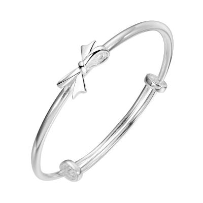 China CLASSIC 9999 Design Simple Arc Bracelet Exquisite Solid Silver Bracelet Women Fashion Sterling Silver Bracelet for sale