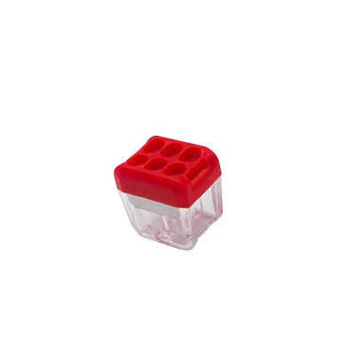 China Hot Selling Electrical Hardware 3+3 Ways Recess Screwless Style Cable 0.5-2.5mm2 Electrical Lug Block Connector For Lighting Fixture for sale