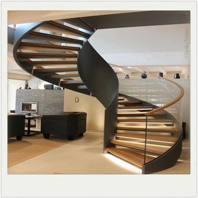 China Prima Modern Prefab Curved Staircase Modern Curved Staircase For Villa Foshan Supplier Curved Staircase Staircase for sale