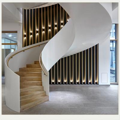 China Modern Prima Curved Modern Northern Europe Curved Staircase Competitive Price By Own Factory Curved Staircase Staircase for sale