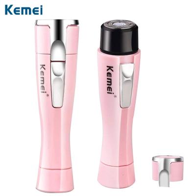 China Kemei KM-1012 Single Blade Wholesale Eyebrow Epilator For Women Electric Painless Facial Bikini Body Hair Armpit Remover for sale