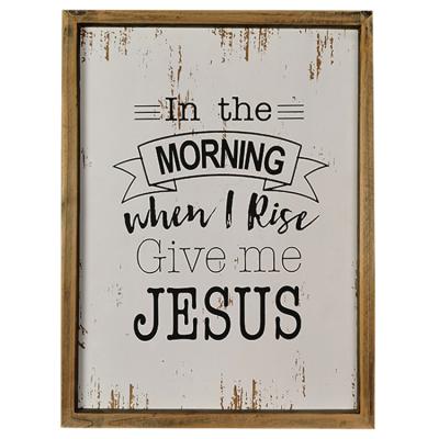 China Europe in the morning when I wake up give me Jesus Wood Wall Decoration Rustic wood sign wall home decor for sale