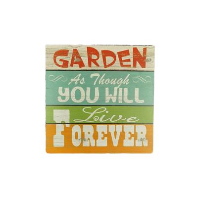 China Modern Wood Farmhouse Decor American Garden Wood Box Sign Wall Hanging Craft Decorations for sale