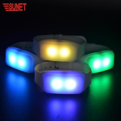 China Party Halloween Carnival SUNJET 2020 New Year Wedding Concert Party Decoration LED Remote Control Wristband Flashing Bracelet for sale