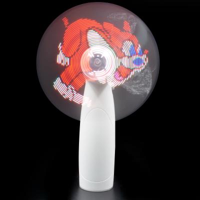 China Patented Custom Logo Fan Mini Portable Programmable Led Advertising LED Fan SUNJET New Product Message Fan With Powerbank for sale