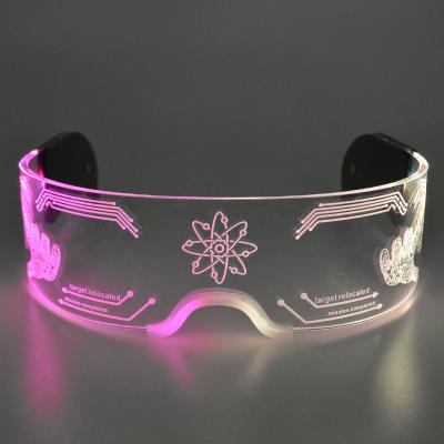 China Amazon Latest Design Acrylic Flashing Lead Glasses , Light Up Sunglasses For Party for sale