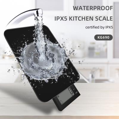 China Household Hot Sale Kitchen Waterproof Glass Thin Scale For Baking Use Food Weight Baking Electronic Scale for sale