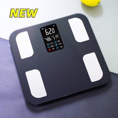 China Weight Measuring Welland Popularity Body Fat Scale Tempered Glass Balance VA Screen Cheap Scale Bathroom Use for sale