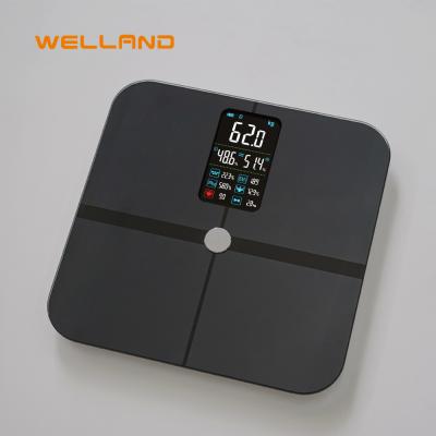 China Large Capacity Digital Body Weight ITO ABS Core VA Base VA Color Screen OEM Personal Glass Body Scale for sale