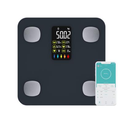 China OEM Design Big Platform Black Electronic Body VA Screen Digital Body Fat Scale Color Physical Scales for sale