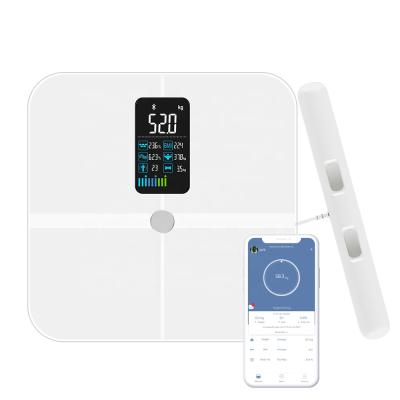 China High Quality Smart 8 Electrode Business ITO Tempered Glass VA Screen Business Body Fat Scale for sale