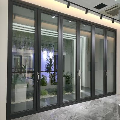 China Waterproof Factory Customized Soundproof Folding Door Latest European American Style Standards for sale