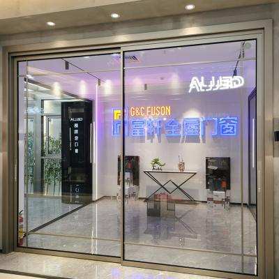 China Large Heat Insulation Waterproof Glass Waterproof Exterior Accordion Aluminum Sliding Door for sale