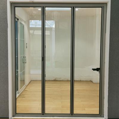 China Australian Standards Waterproof Tempered Glass Bifold Doors Soundproof Aluminum Folding Doors for sale