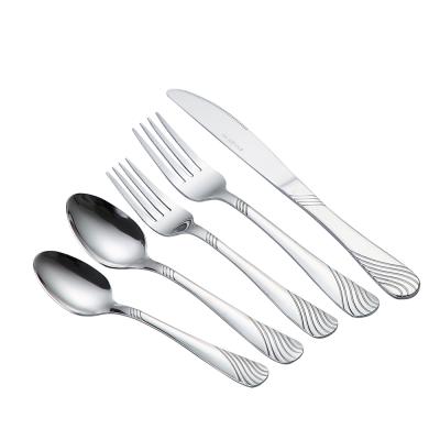 China Sustainable Custom Besteck Set 16/20/24 Piece Cutlery Polish Flatware 18/0 Stainless Steel Mirorr for sale