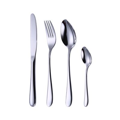 China Durable Stainless Steel Flatware Classic Thick Stainless Steel Restaurant Dishwasher Hotel Cutlery Set for sale