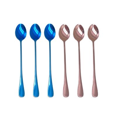 China Sustainable Sale Long Handle Bar Stainless Steel Coffee Blending Ice Tea Stirring Spoon for sale