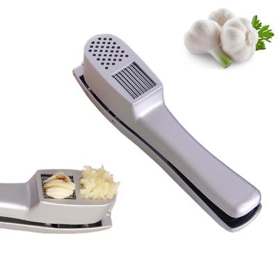 China Sustainable Intelligent Kitchen Instrument 2 In 1 Aluminum Garlic Slicer Press for sale