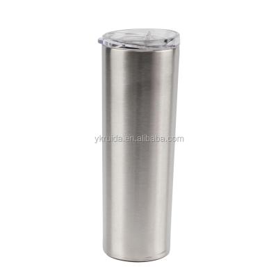 China Wholesale 20oz Tumbler 30oz Stainless Steel Double Wall Viable Lean Straight Lean Vacuum Insulated Slim Cup With Straw for sale