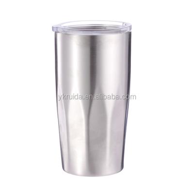 China New Durable Shaped 20oz Stainless Steel 304 Tumbler Double Wall Insulated Coffee Mug With Sliding Lid for sale