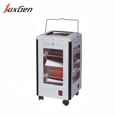 China Electric Portable Hotel 2000w Five Face Quartz Heater With Caster And Handle for sale