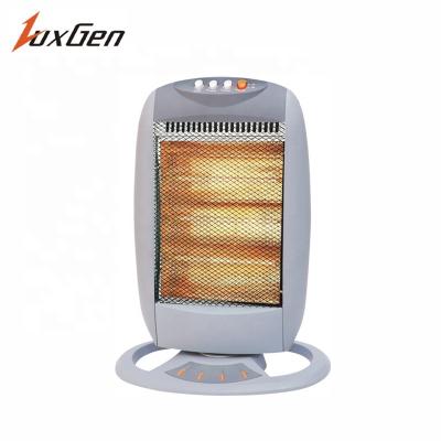 China Hotel 1200w Mini Halogen Electric Beam Heater Porcelain With Tip-Over Switch for sale