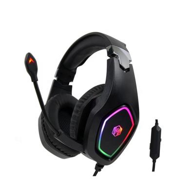 China With Overflowing RGB Lighting HGJ20L Gaming Headset Headphone Earphone Wholesale Gamer Computer Headphones Wired for sale