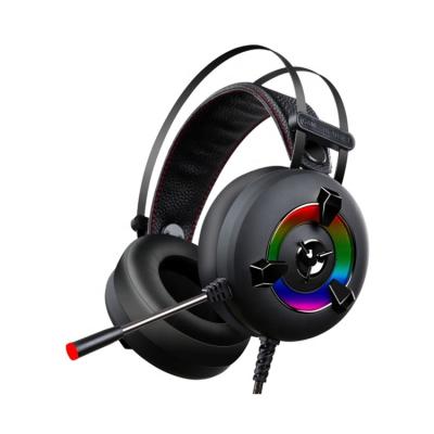 China With RGB Overflowing Light HG919H Wholesale High Quality Headphones Wired Gaming Headset Earphones Set for sale