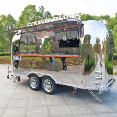 China Multifuntion burger airflow caravan food trailer camping caravan hot sale mobile travel trailer for sale