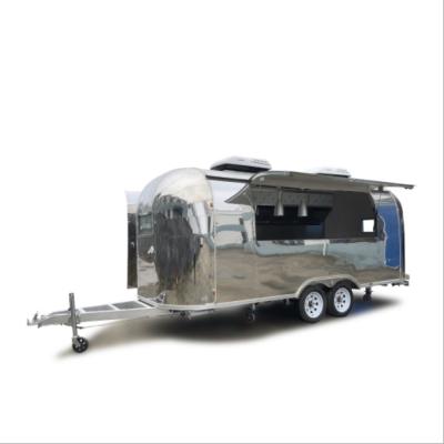 China Multifuntion Airflow Charter Trailer Airflow Food Trailer Stainless Steel Food Truck Caravan For Sale Worldwide for sale